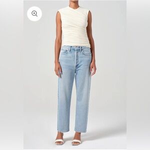 Agolde 90’s crop light blue size 26